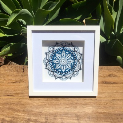 Tri Tone Blue Mini Mandala
